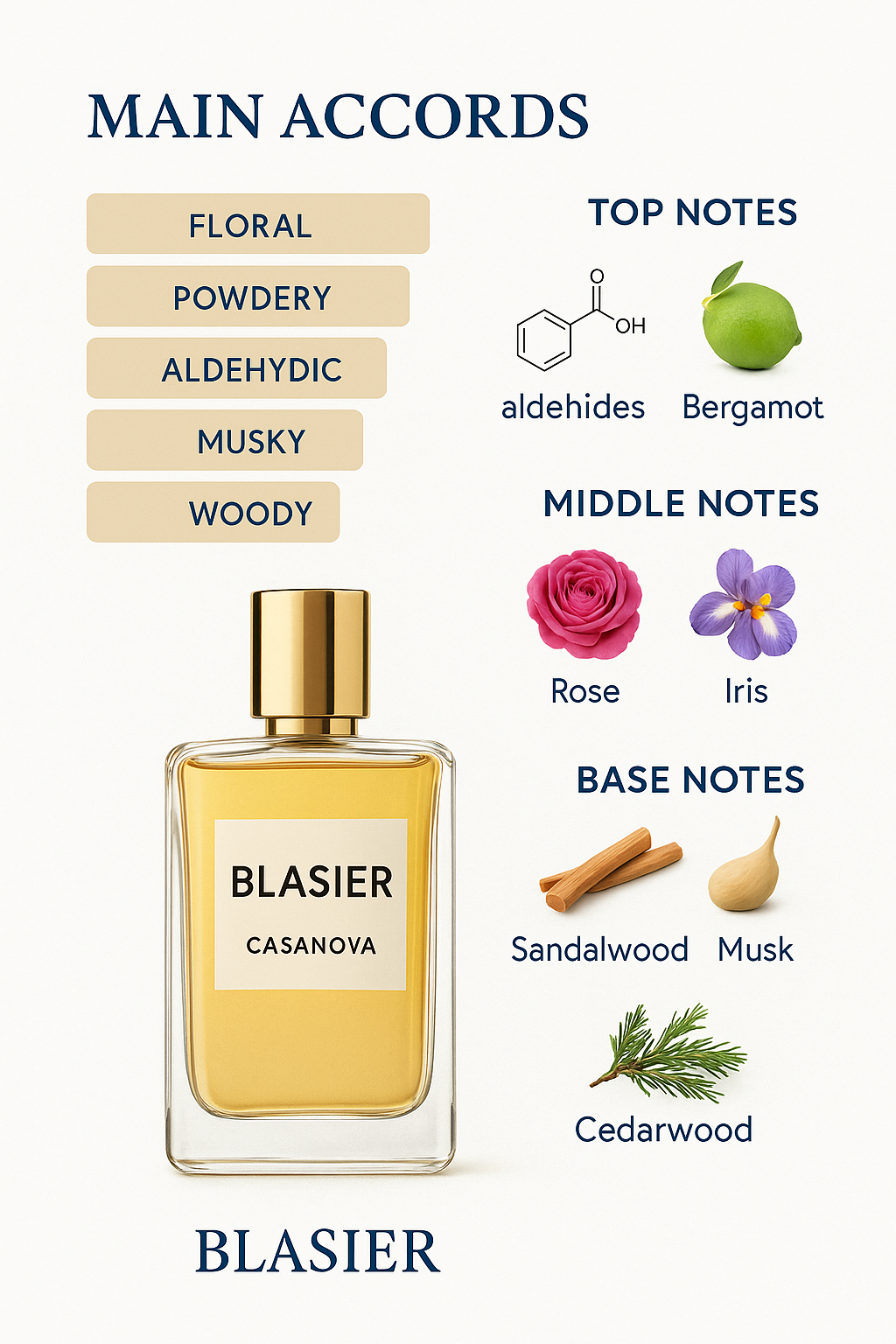 J. Casanova Blazier Eau de Parfum for Women, 100ml