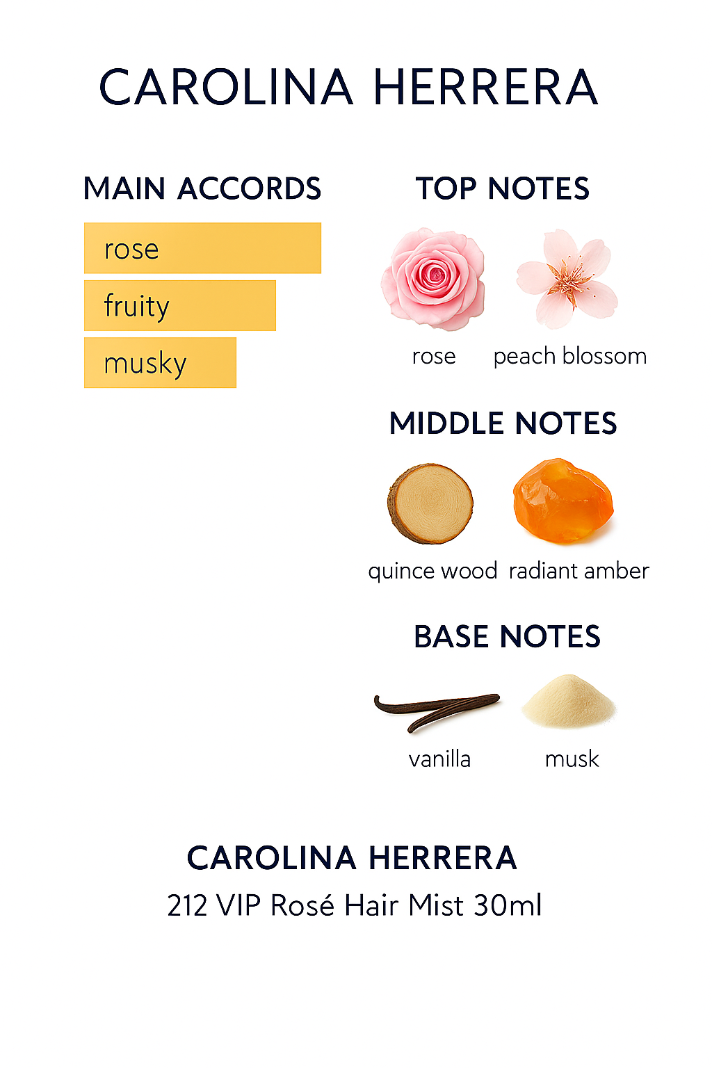 Carolina Herrera 212 VIP Rose Hair Mist 30ml