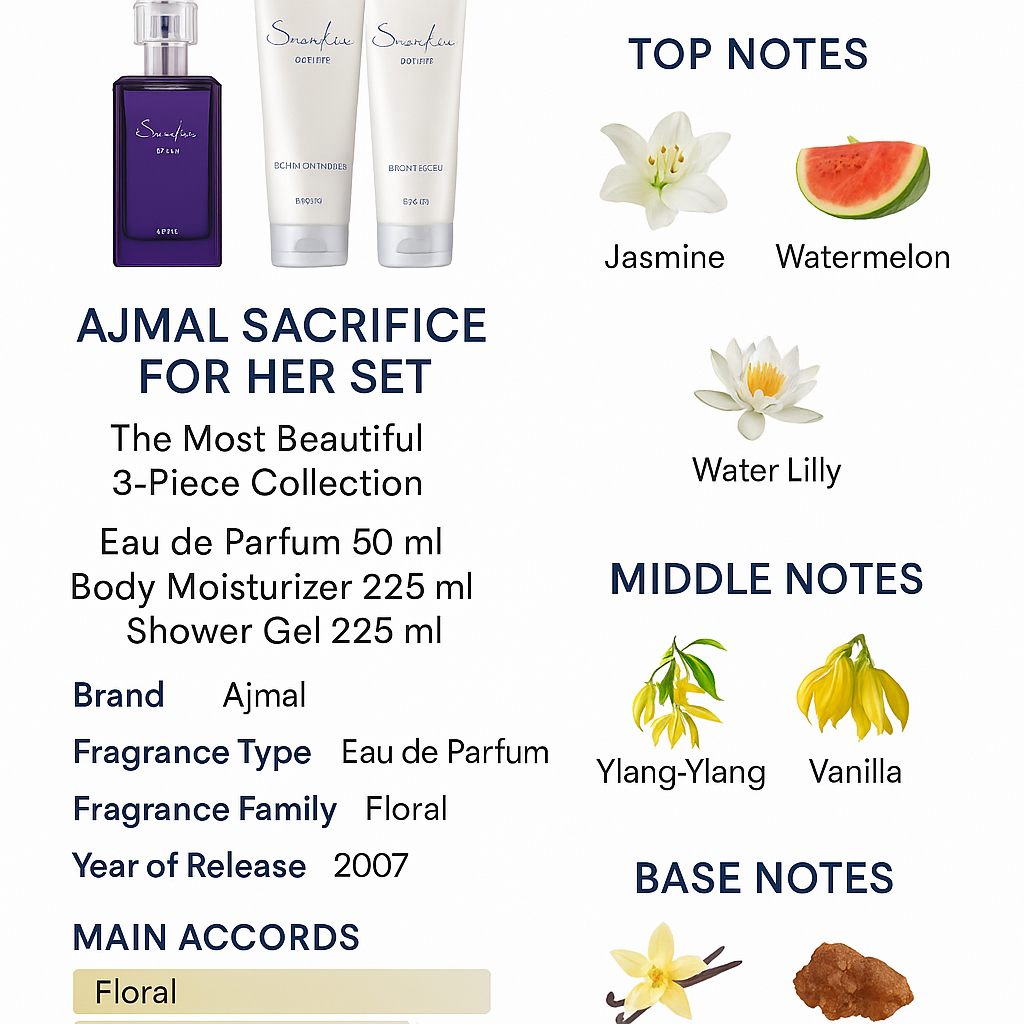 The Sacrifice for Her women's set is one of the most beautiful 3-piece