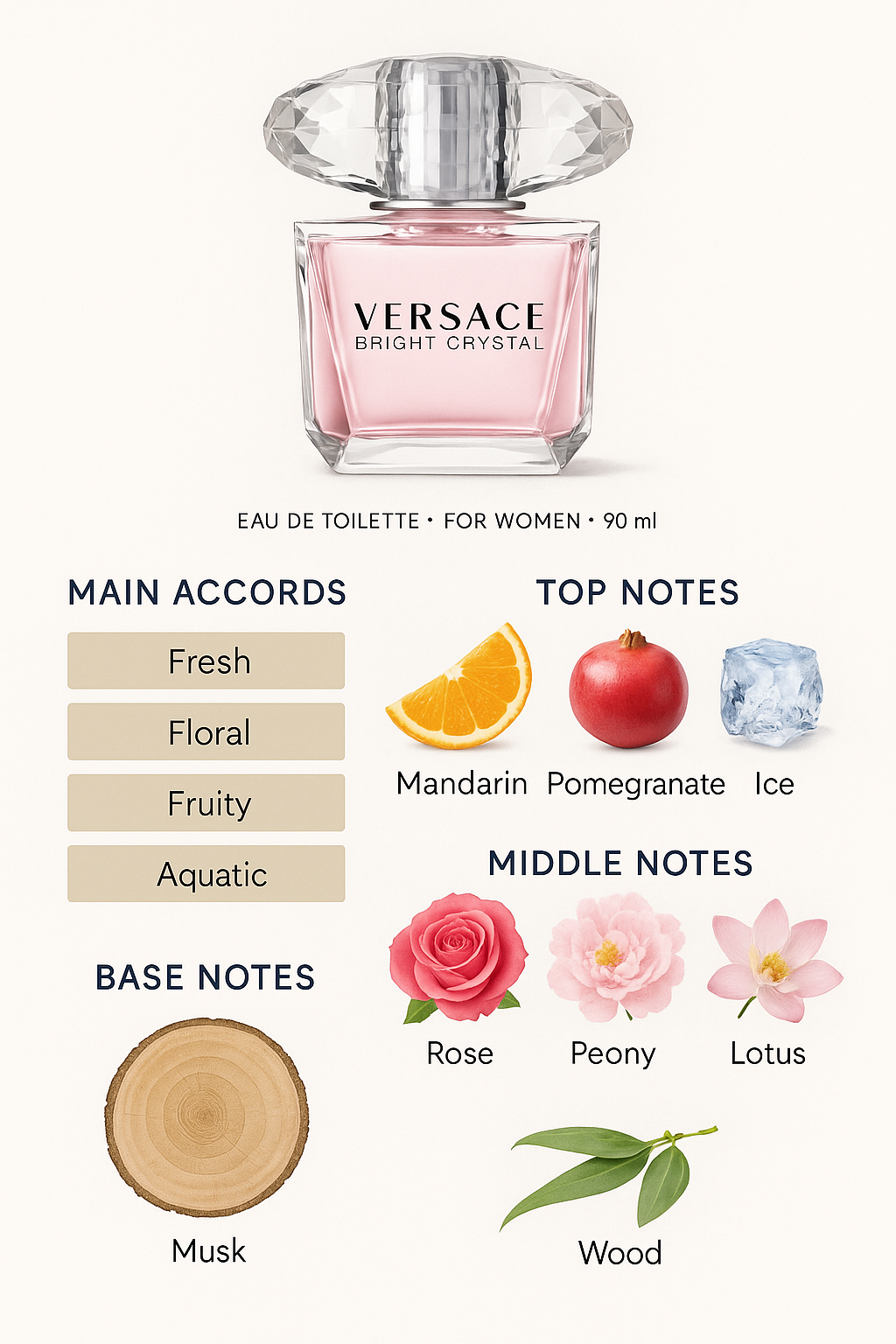 Versace Bright Crystal Eau de Toilette for Women 90ml Tester