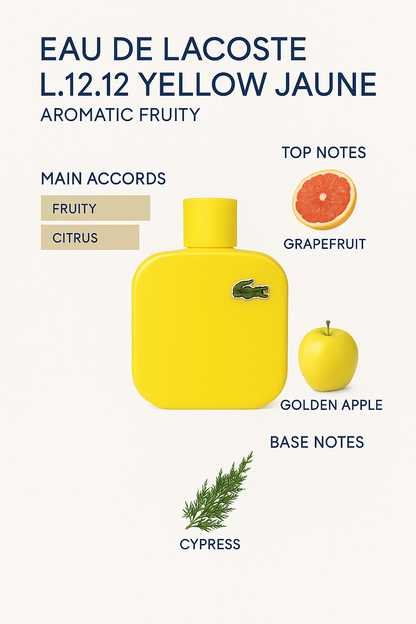 Lacoste Yellow Men's Eau de Toilette 100ml