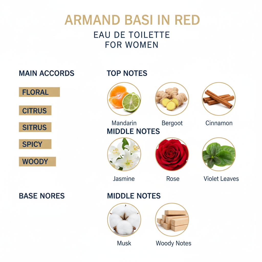 Armand Basi In Red Eau de Parfum for women – 100ml (Red bottle).