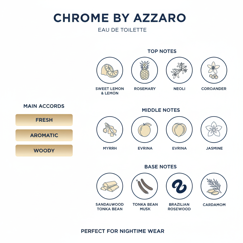 Azzaro Chrome Eau de Toilette for Men 100 ml