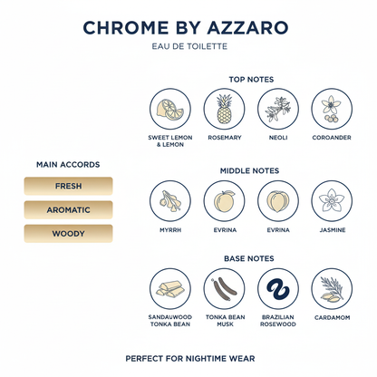 Azzaro Chrome Eau de Toilette for Men 100 ml