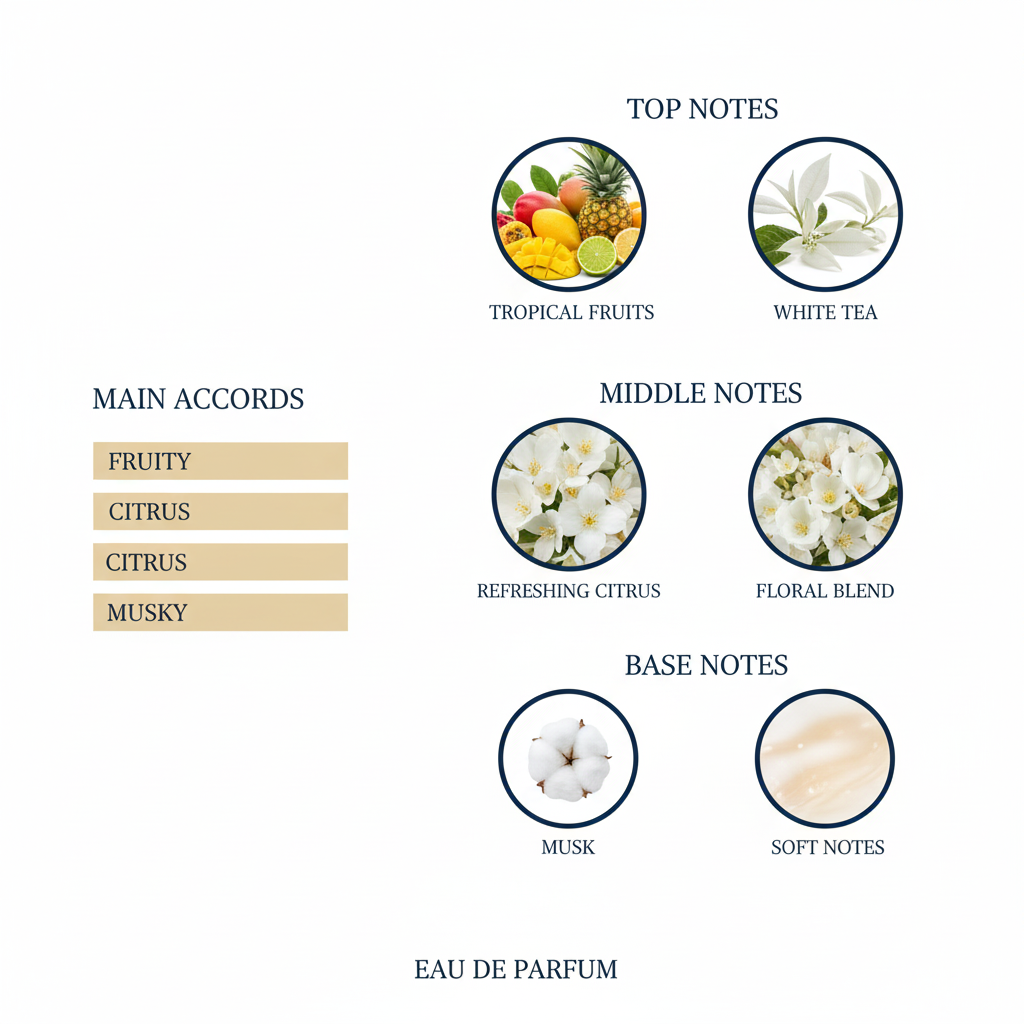 White Tea Mandarin Blossom Eau de Toilette for Women, 100ml.