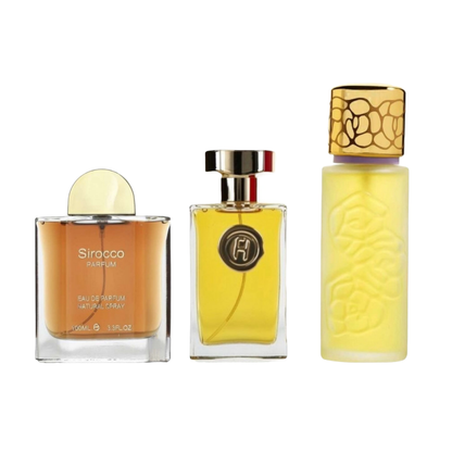 Selected vintage perfume collection: Kalk Flower 100ml + Serico 100ml + Watch Old 100ml
