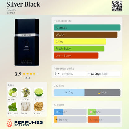 Silver Black Azzaro for men
