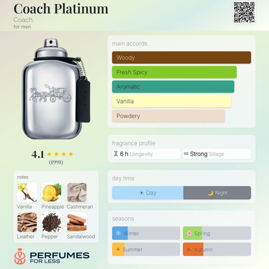 Coach Platinum Coach for men