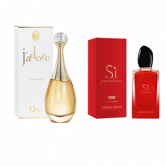 J'adore Dior and Giorgio Armani Si Passion Intense Collection