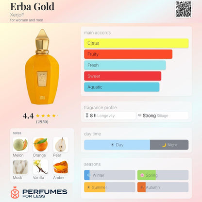 Erba Gold Xerjoff for women and men