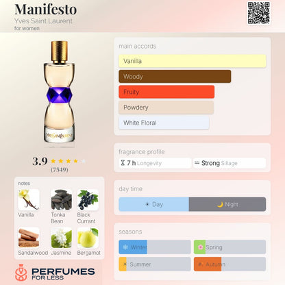 Manifesto Yves Saint Laurent Eau de Parfum for women
